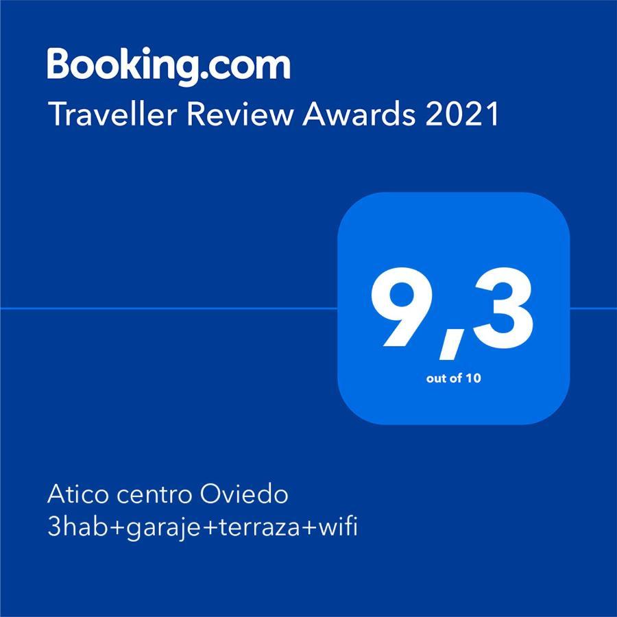 Atico Centro Oviedo 3Hab+Garaje+Terraza+Wifi Apartman Kültér fotó
